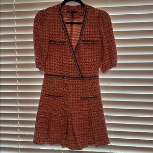 Maje Red and Black Mini Dress